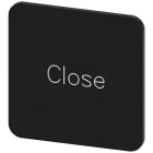 SIEMENS - SIE3SU19000AF160DX0 Targhetta identificativa 22 x 22 mm, colore nero, iscrizione: Close