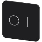 SIEMENS - SIE3SU19000AF160QG0 Targhetta identificativa 22 x 22 mm, colore nero, simbolo: O* I