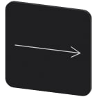 SIEMENS - SIE3SU19000AF160QR0 Targhetta identificativa 22 x 22 mm, colore nero, simbolo: Direzione freccia a destra