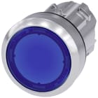 SIEMENS - SIE3SU10510AA500AA0 Pulsante, illuminato, 22 mm, rotondo, in metallo lucido, colore blu, bottone