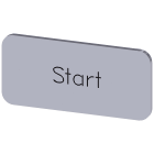 SIEMENS - SIE3SU19000AC810DT0 Targhetta identificativa 12,5 x 27 mm, colore argento, iscrizione: Start