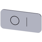 SIEMENS - SIE3SU19000AC810QG0 Targhetta identificativa 12,5 x 27 mm, colore argento, simbolo: O* I