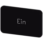 SIEMENS - SIE3SU19000AD160AB0 Targhetta identificativa 17,5 x 27 mm, colore nero, iscrizione: Ein