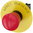 SIEMENS - SIE3SU11001HB201CJ0 Pulsante a fungo di ARRESTO DI EMERGENZA, 22 mm, rotondo, in plastica, colore rosso, 1NC