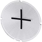 SIEMENS - SIE3SU19000AB710QX0 Inserto piatto per pulsante luminoso, rotondo, colore opalescente, simbolo: Aumento, più