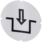 SIEMENS - SIE3SU19000AB710RK0 Inserto piatto per pulsante luminoso, rotondo, colore opalescente, simbolo: Bloccaggio