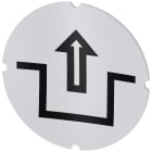 SIEMENS - SIE3SU19000AB710RL0 Inserto piatto per pulsante luminoso, rotondo, colore opalescente, simbolo: Sbloccaggio