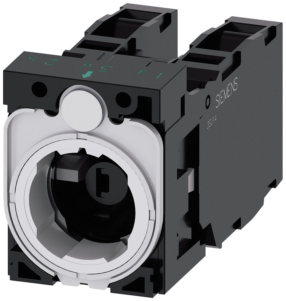 SIEMENS - SIE3SU15011AG401LA0 Supporto per 3 moduli, 1NO+1NC, 1NO+1NC, modulo LED, colore verde, AC/DC 6 ... 24 V