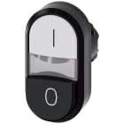 SIEMENS - SIE3SU10003BB610AK0 Pulsante doppio, 22 mm, rotondo, in plastica, colore bianco: I, colore nero: O