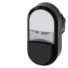 SIEMENS - SIE3SU10013BB610AA0 PULS.LUM.DOPPIO PIATTO BIANCO-SPORG.NERO