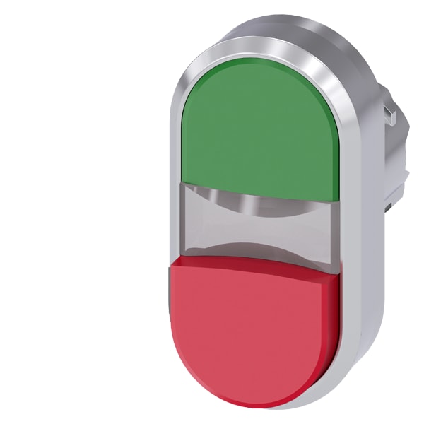 SIEMENS SIE3SU10503BB420AA0 PULS. DOPPIO PIATTO VERDE-SPORG. ROSSO