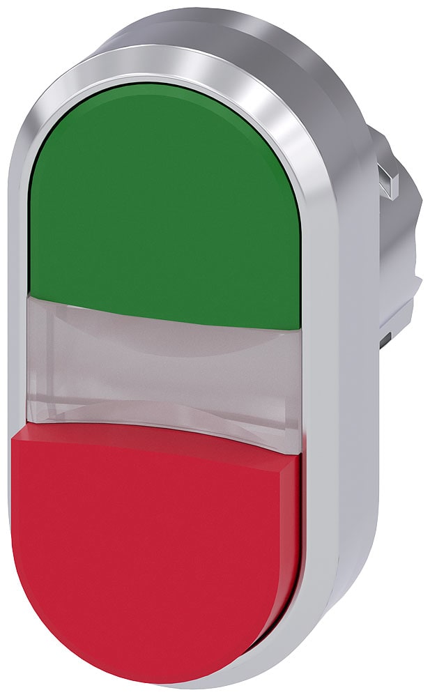 SIEMENS - SIE3SU10513BB420AA0 PULS.LUM.DOPPIO PIATTO VERDE-SPORG.ROSSO