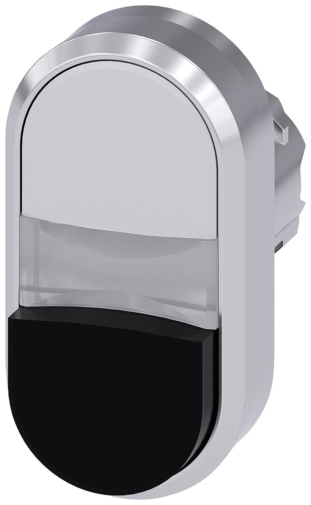 SIEMENS - SIE3SU10513BB610AA0 PULS.LUM.DOPPIO PIATTO BIANCO-SPORG.NERO