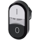 SIEMENS - SIE3SU10003AB610AK0 Pulsante doppio, 22 mm, rotondo, in plastica, colore bianco: I, colore nero: O