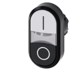 SIEMENS - SIE3SU10013AB610AK0 PULS.LUM.DOPPIO PIATTO BIANCO-NERO I-O