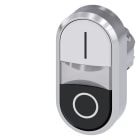 SIEMENS - SIE3SU10513AB610AK0 PULS.LUM.DOPPIO PIATTO BIANCO-NERO I-O