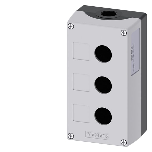 SIEMENS SIE3SU18530AA000AB1 PULSANTIERA VUOTA GRIGIA 3 FORI