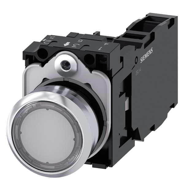 SIEMENS SIE3SU11530AB701FA0 PULS.LUM.MET.TRAS MOMENT 1NO+1NC LED110V