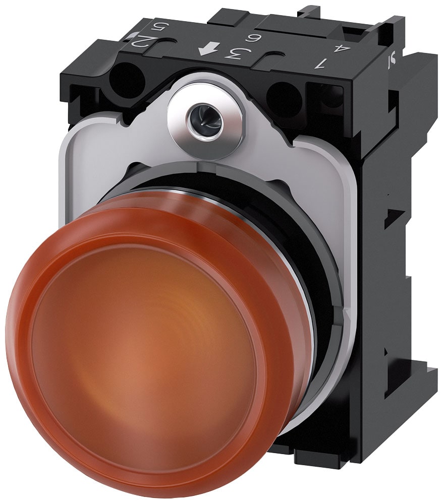 SIEMENS - SIE3SU11526AA001AA0 IND.LUM.AMBRA LENTE LISCIA LED 24V UC