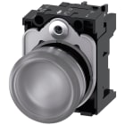 SIEMENS - SIE3SU11536AA701AA0 Indicatore luminoso, 22 mm, rotondo, in metallo lucido, trasparente, gemma, liscia, AC 110 V