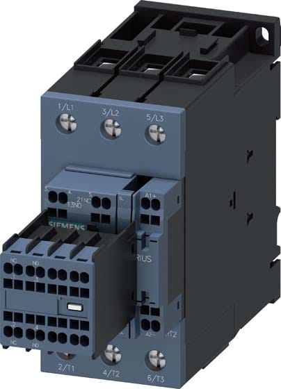 SIEMENS - SIE3RT20353XF440LA2 Contattore per applicazioni ferroviarie, AC-3e, 18,5 kW/400 V, 2NO+2NC, DC 110 V, 0,7 ... 1,25*Us, a 3 poli, S2