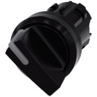 SIEMENS - SIE3SU10022BC100AA0 Selettore, illuminabile, 22 mm, rotondo, in plastica, colore nero, selettore corto