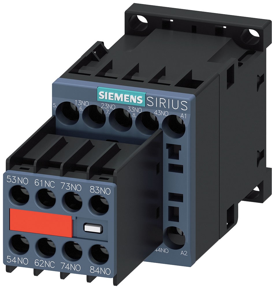 SIEMENS - SIE3RH22711BB40 Contattore ausiliario, 7NO+1NC, DC 24 V, S00, morsetti a vite