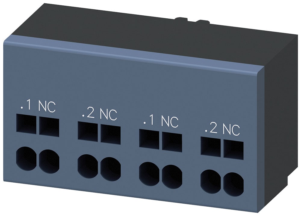 SIEMENS - SIE3RA69122A Blocchetto di contatti ausiliari, 2NC, collegamento del circuito di comando, morsetti a molla