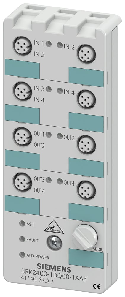 SIEMENS - SIE3RK24001DQ001AA3 Modulo compatto AS-Interface K60, IP67, slave A/B (specifica 3.0), digitale, 4DI/4DO