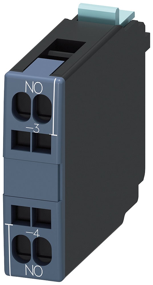 SIEMENS - SIE3RH19212CA10 Blocchetto di contatti ausiliari 1NO, EN 50005, morsetti a molla (Cage Clamp), per contattori per comando motori, a 1 polo