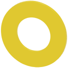 SIEMENS - SIE3SU19000BA310ND0 Disco targhetta per ARRESTO DI EMERGENZA, giallo, diametro esterno 45 mm, diametro interno 22,5 mm, polacco