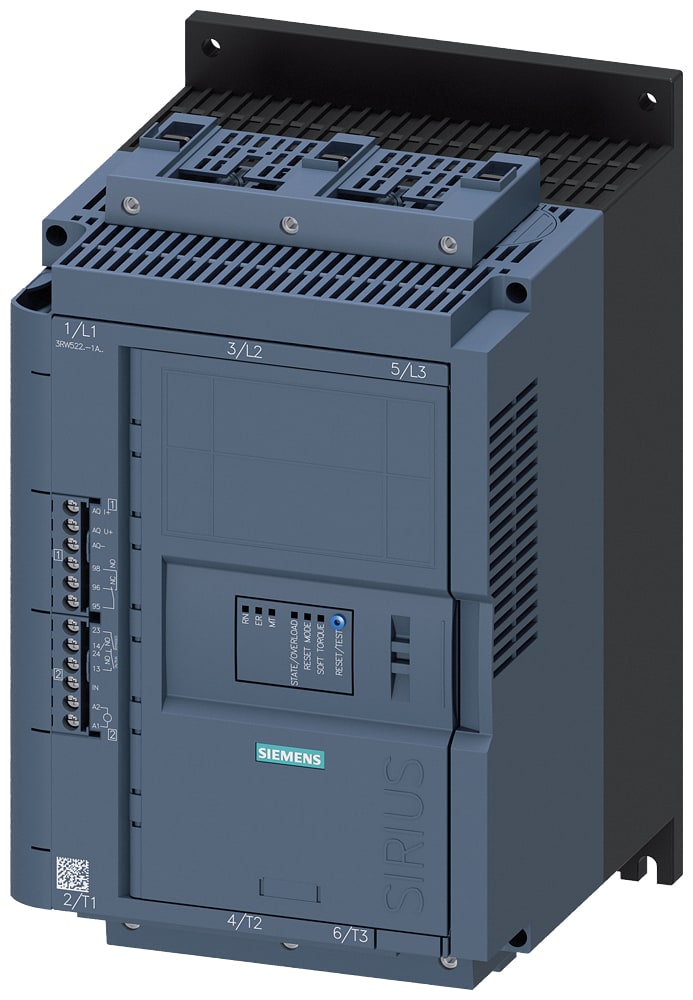 SIEMENS - SIE3RW52271AC14 SIRIUS softstarter 200 ... 480 V 63 A, AC 110 ... 250 V, morsetti a molla, ingresso termistore