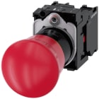 SIEMENS - SIE3SU11001HB201PA0 Pulsante a fungo di ARRESTO DI EMERGENZA, 22 mm, rotondo, in plastica, colore rosso, 1NC, 1NC