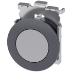 SIEMENS - SIE3SU10600JB800AA0 Pulsante, 30 mm, rotondo, in metallo, opaco, grigio, ghiera per incasso piatto, ad impulso