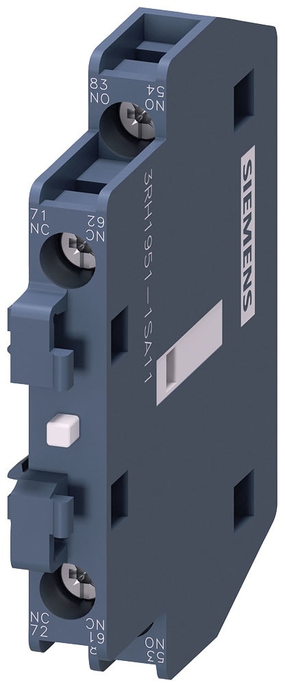 SIEMENS - SIE3RH19511SA11 Blocchetto di contatti ausiliari, laterale, per 3RT135, 3RT136, 3RT137, 1NO+1NC, morsetti a vite