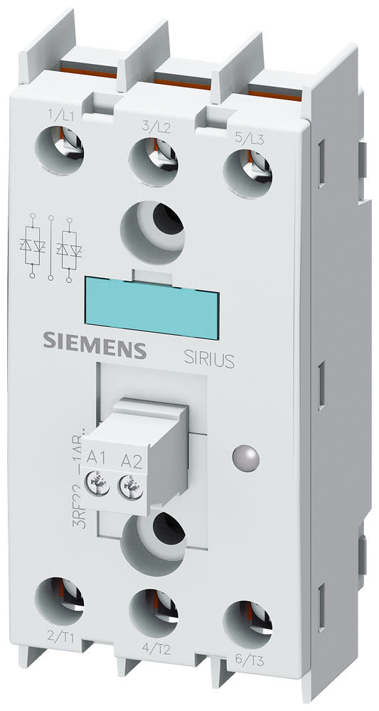 SIEMENS - SIE3RF22551AB45 Relè statico 2RF2, trifase, 55 A 48 ... 600 V/DC 4 ... 30 V, controllato a 2 fasi