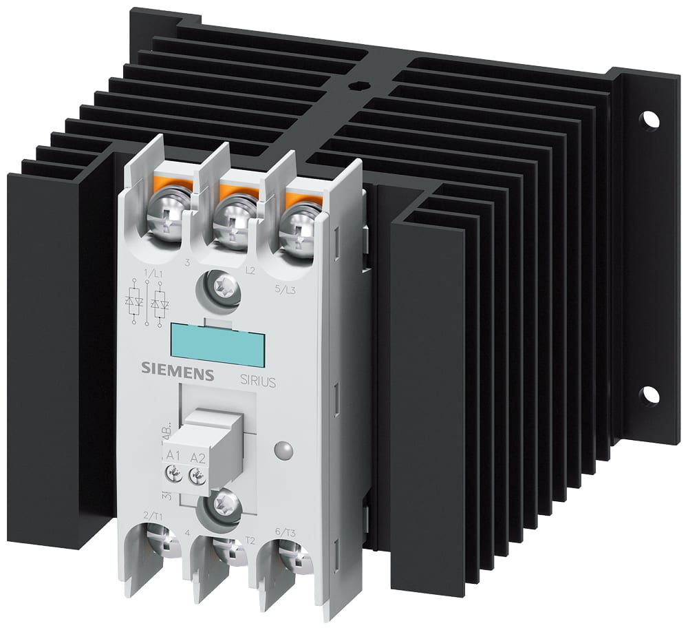 SIEMENS - SIE3RF24503AB45 Contattore statico 3RF2, trifase AC-51 50 A 48 ... 600 V/DC 4 ... 30 V, controllato a 2 fasi