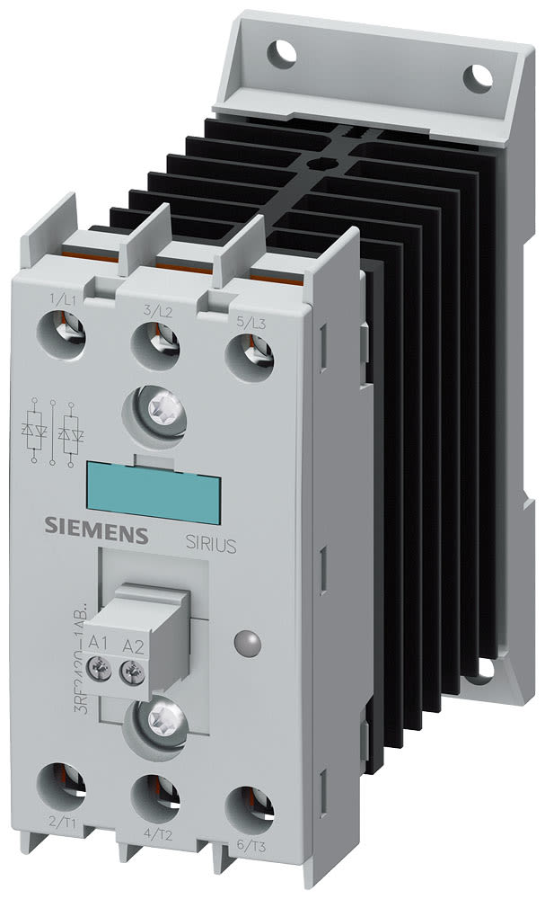 SIEMENS - SIE3RF24201AB45 Contattore statico 3RF2, trifase AC-51 20 A 48 ... 600 V/DC 4 ... 30 V, controllato a 2 fasi