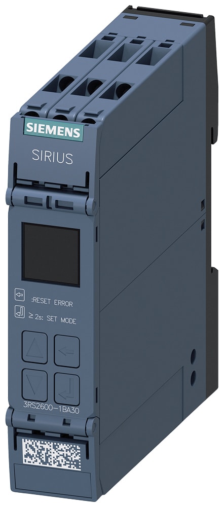 SIEMENS - SIE3RS26001BA30 Relè di controllo temperatura, universale, display, AC/DC 24 V, 2CO, morsetti a vite