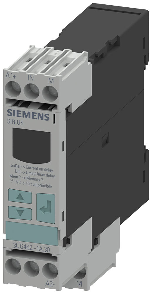 SIEMENS - SIE3UG46211AW30 Relè di controllo digitale per sorveglianza di corrente, 22,5 mm, 2-500 mA, AC/DC