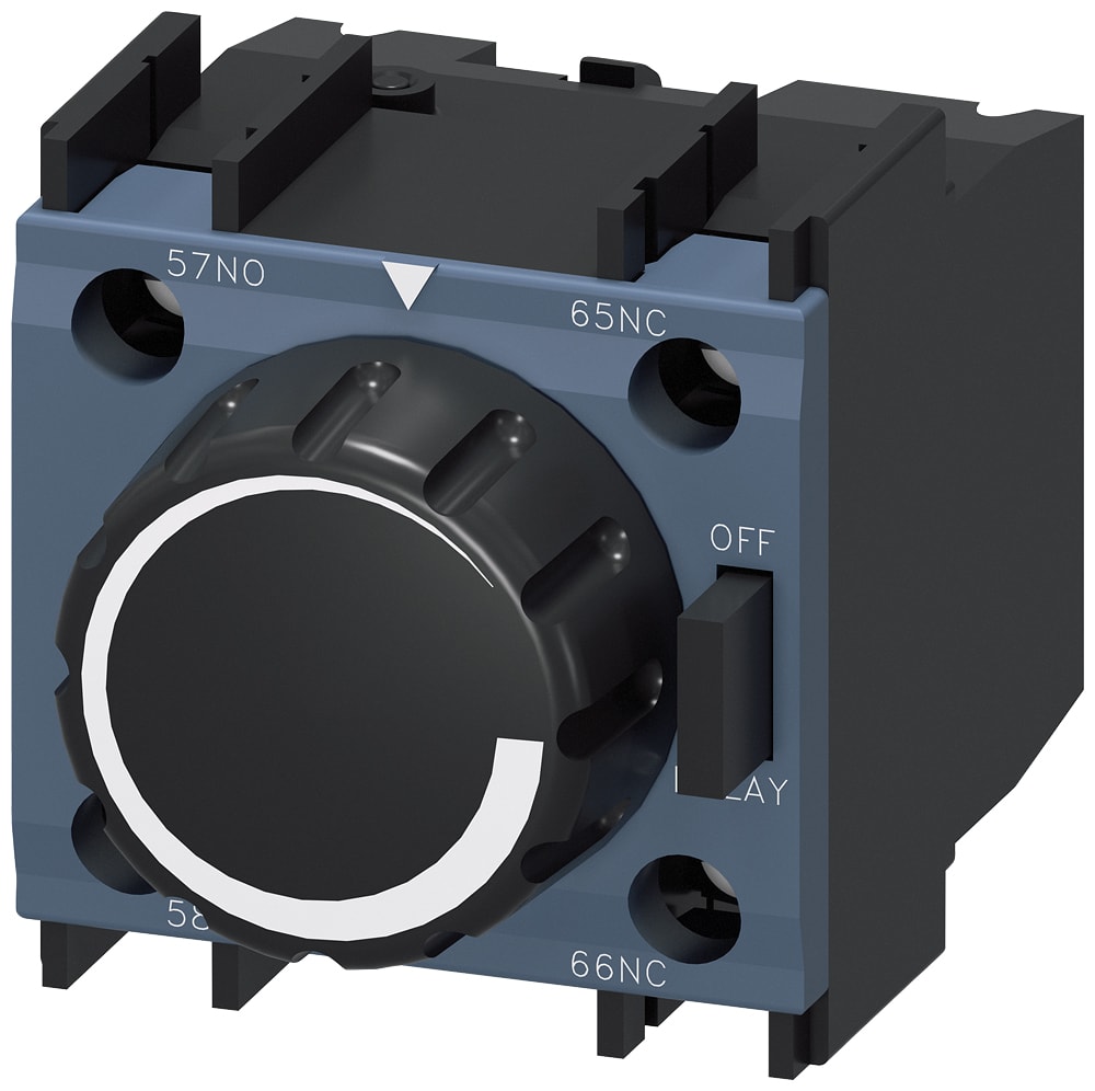 SIEMENS - SIE3RT29272PR11 Blocchetto pneumatico temporizzato, ritardato alla diseccitazione 10 ... 180 s, 1NO+1NC per contattori del motore, S0