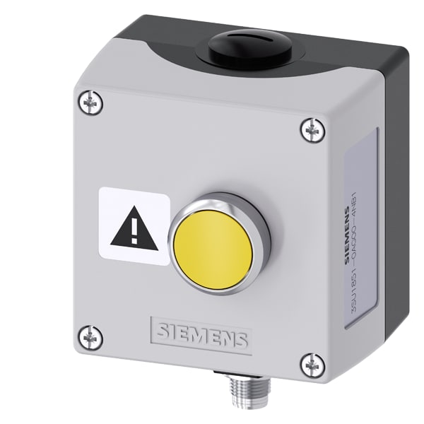 SIEMENS SIE3SU18510AG004NB1 MET. ENCL./PUSHB. BL PL,1NO,M12-CONNECT.
