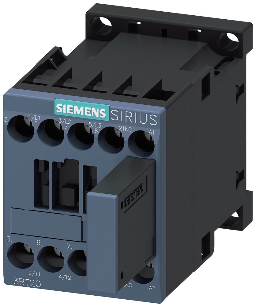 SIEMENS - SIE3RT20151WB42 Contattore dinterfaccia, AC-3e, 7 A/3 kW/400 V, a 3 poli, DC 24 V, 1NC, morsetti a vite