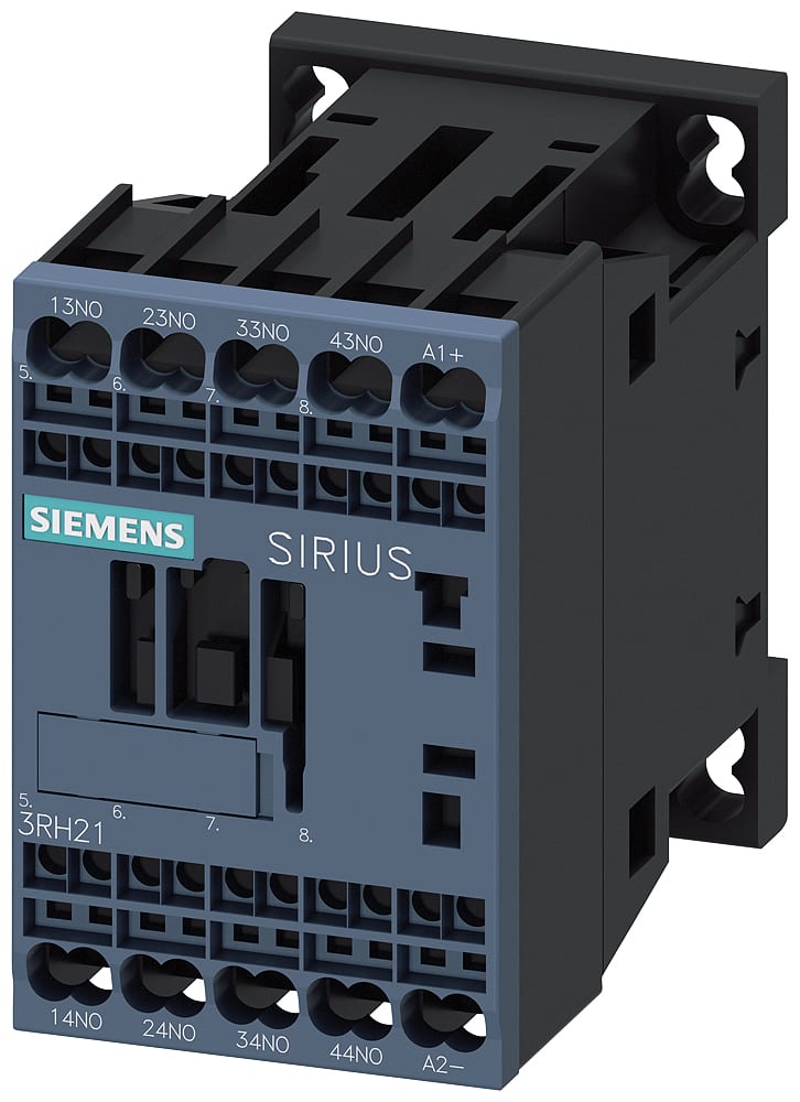 SIEMENS - SIE3RH21402BB40 Contattore ausiliario, 4NO, DC 24 V, S00, morsetti a molla