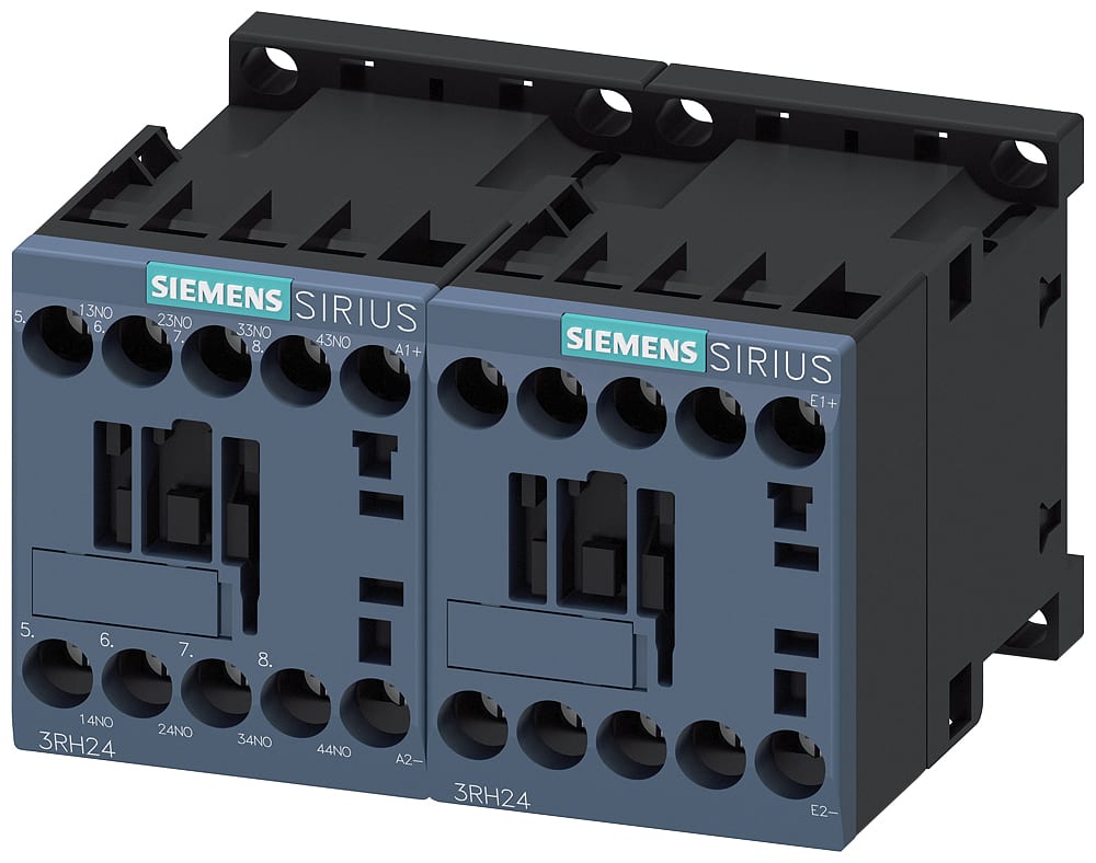 SIEMENS - SIE3RH24401BB40 Contattore ausiliario, 4NO, DC 24 V, S00, morsetti a vite