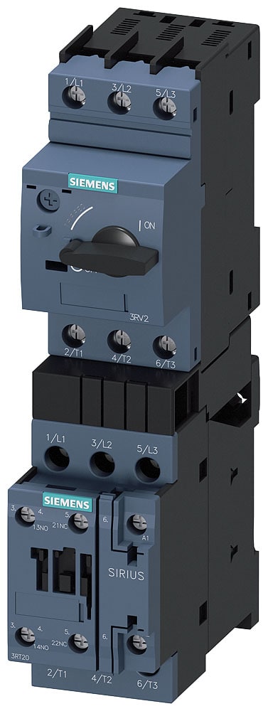 SIEMENS - SIE3RA21204CA270AP0 Partenza, avviatore diretto, S0, 16 ... 22 A, AC 230 V/50 Hz, 150 kA