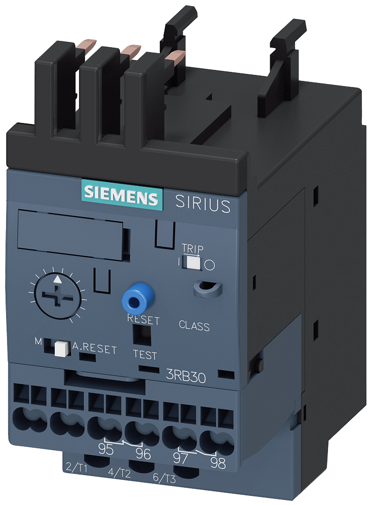 SIEMENS - SIE3RB30162SE0 Relè di sovraccarico 3 ... 12 A per protezione motore, S00, Class 20, montaggio su contattore