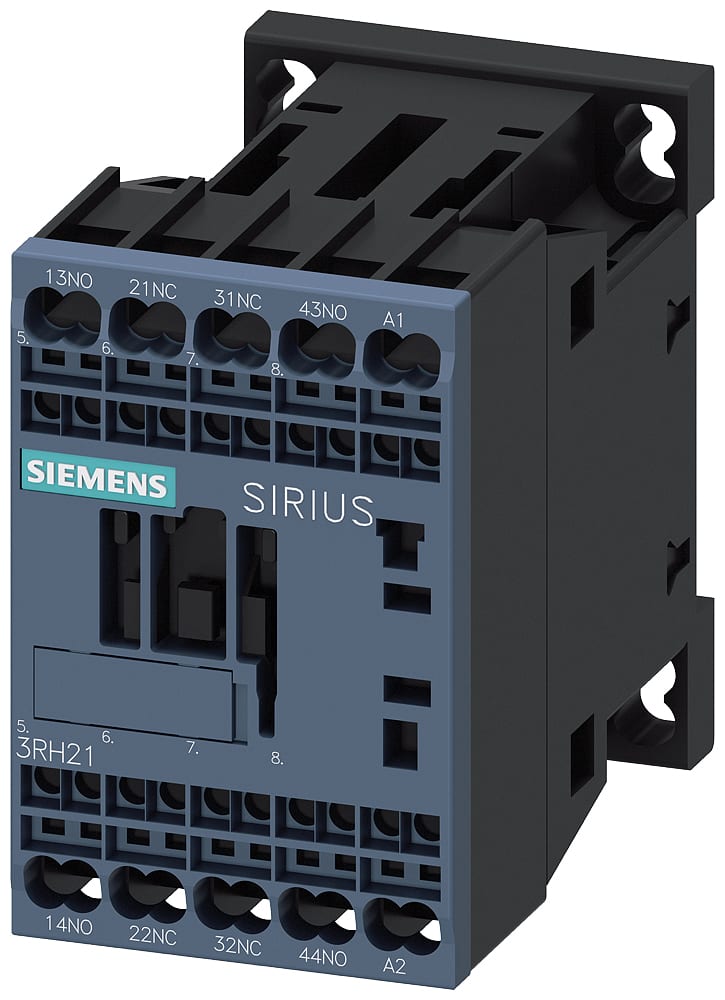 SIEMENS - SIE3RH21222AB00 Contattore ausiliario 2NO+2NC, AC 24 V, 50/60 Hz, S00, morsetti a molla