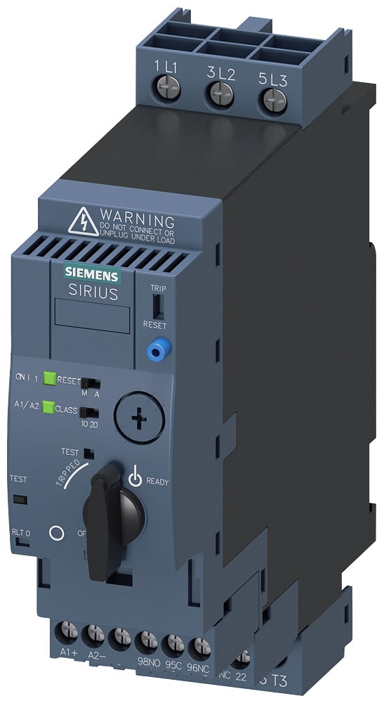 SIEMENS - SIE3RA61201CP32 SIRIUS Partenza compatta avviatore diretto 690 V, AC/DC 110 ... 240 V, 50 ... 60 Hz, 1 ... 4 A