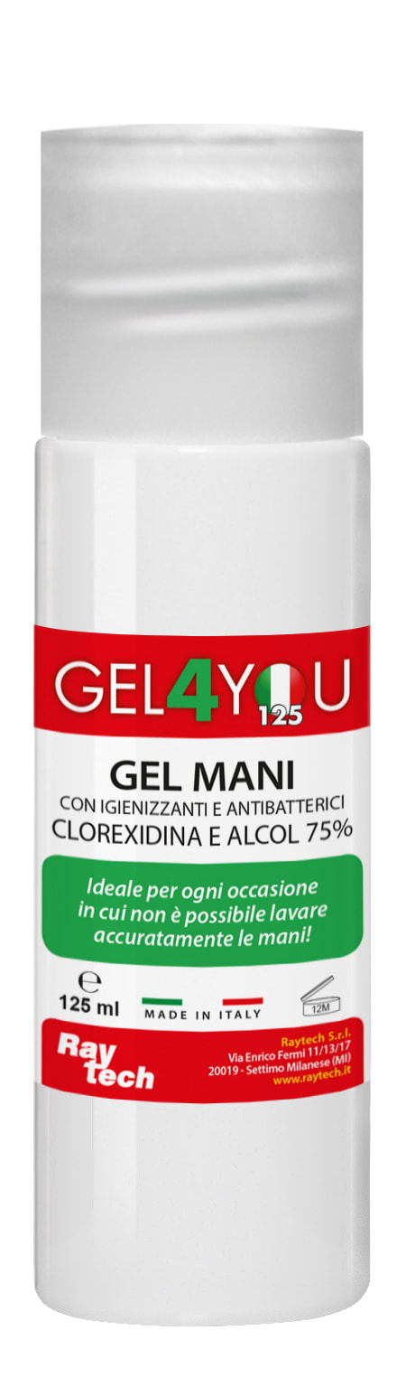 RAYTECH SRL RYTGEL4YOU-125 GEL4YOU 125ML GEL MANI IGIENIZ.